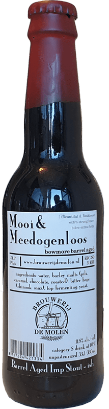 De Molen Mooi & Meedogenloos Bowmore barrel aged - Speciaalbier Expert